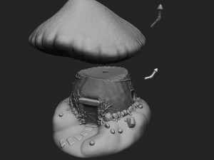 casita hongo - mushroom house Model do druku 3D