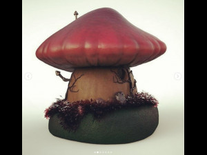 casita hongo - mushroom house Model do druku 3D