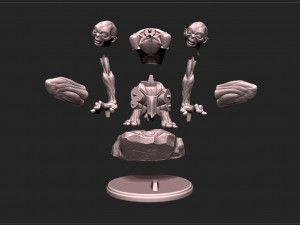 gollum - the hobbit - the lord of the rings 3Dプリントモデル