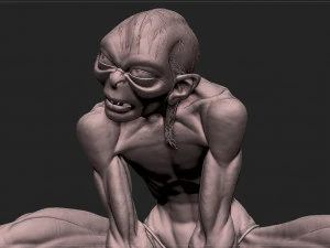 골룸 - 호빗 - 반지의 제왕 3D 프린트 모델