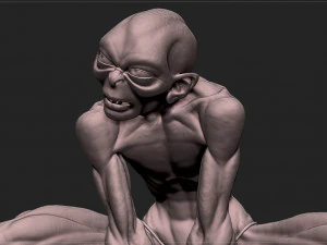 골룸 - 호빗 - 반지의 제왕 3D 프린트 모델