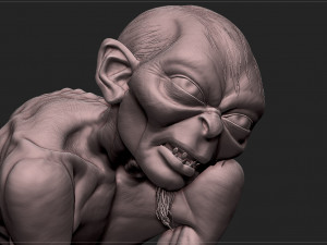 gollum - the hobbit - the lord of the rings 3Dプリントモデル