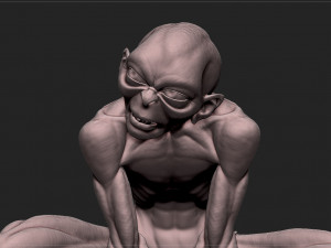 gollum - the hobbit - the lord of the rings 3Dプリントモデル