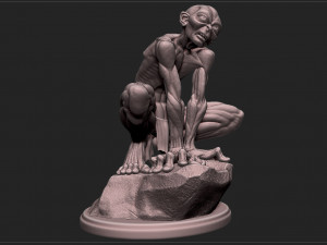 gollum - the hobbit - the lord of the rings 3Dプリントモデル