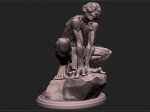 골룸 - 호빗 - 반지의 제왕 3D 프린트 모델