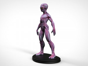 alien gris Modèles 3D en vedette