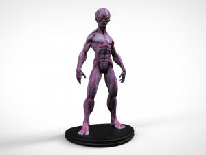 alien gris Modèles 3D en vedette