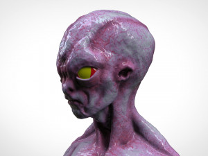 alien gris Modèles 3D en vedette
