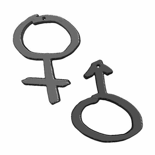 Colgante hombre-mujer - pendant man - woman 3D Print Model .c4d .max .obj .3ds .fbx .stl .blend 