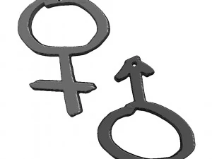 Colgante hombre-mujer - kolyeli erkek - kadın 3D Baskı Modeli