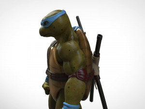 Tortugas ninjas 1990 - tmnt - leonardo Modèles 3D en vedette