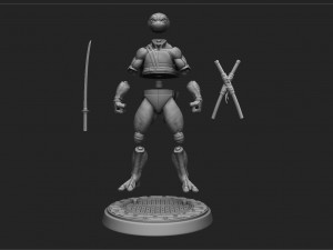 Tortugas ninjas 1990 - tmnt - leonardo Modèles 3D en vedette