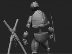 Tortugas ninjas 1990 - tmnt - leonardo Modèles 3D en vedette