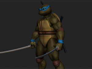 Tortugas ninjas 1990 - tmnt - leonardo Modèles 3D en vedette