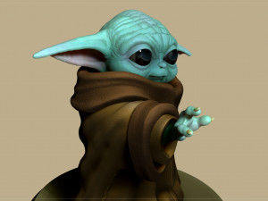 grogu - baby yoda - the mandalorian - el mandaloriano 3D प्रिंट मॉडल