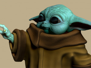 grogu - baby yoda - the mandalorian - el mandaloriano 3D प्रिंट मॉडल