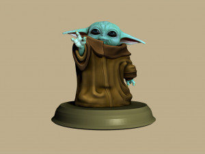 grogu - baby yoda - the mandalorian - el mandaloriano 3D प्रिंट मॉडल