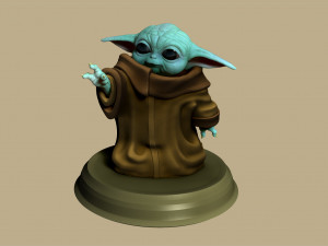grogu - baby yoda - the mandalorian - el mandaloriano 3D प्रिंट मॉडल