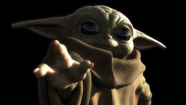 grogu - baby yoda - the mandalorian - el mandaloriano 3D प्रिंट मॉडल .c4d .max .obj .3ds .fbx .stl .blend 