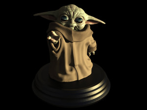 grogu - baby yoda - the mandalorian - el mandaloriano 3D प्रिंट मॉडल
