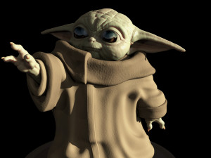 grogu - baby yoda - the mandalorian - el mandaloriano 3D प्रिंट मॉडल