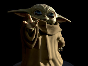 grogu - baby yoda - the mandalorian - el mandaloriano 3D प्रिंट मॉडल