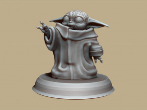 grogu - baby yoda - the mandalorian - el mandaloriano 3D प्रिंट मॉडल