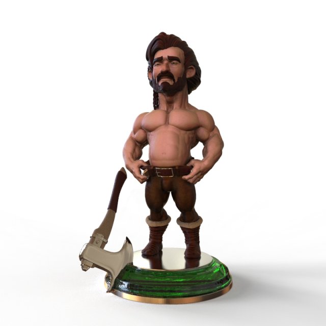 Piece Chess - The King 3D Print Model .c4d .max .obj .3ds .fbx .stl .blend 