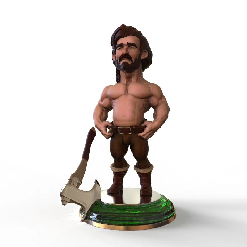 Piece Chess - The King 3D Print Model .c4d .max .obj .3ds .fbx .stl .blend 