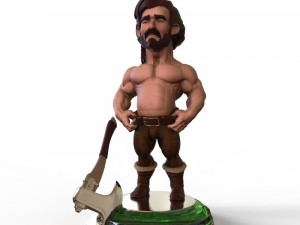 escudo vikingo remachado high-poly and low-poly 3D Model in Shield 3DExport