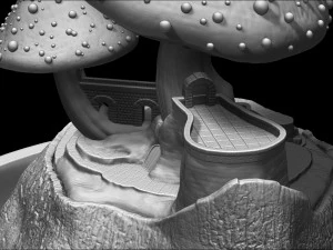 CASITA HONGO - MUSHROOM HOUSE 3D Model