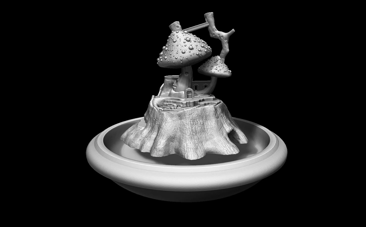 CASITA HONGO - MUSHROOM HOUSE 3D Model .c4d .max .obj .3ds .fbx .stl .blend 