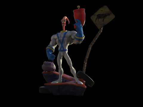 Earthworm Jim 3D-Druckmodell