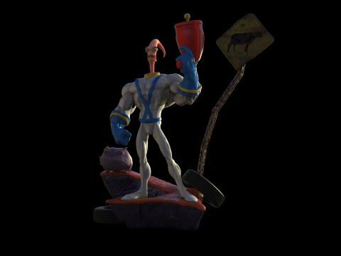 Earthworm Jim 3D Print Model