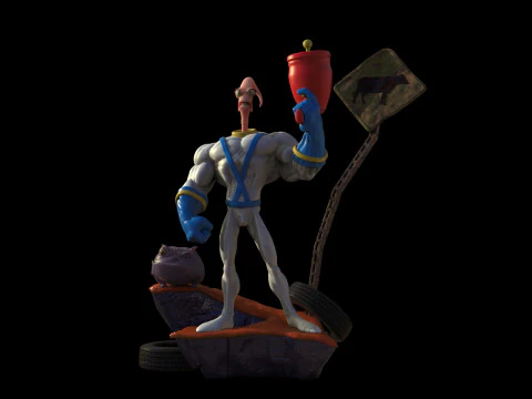 Earthworm Jim 3D Print Model