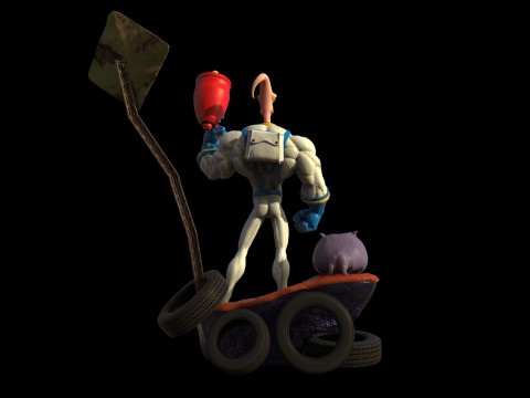 Earthworm Jim 3D-Druckmodell