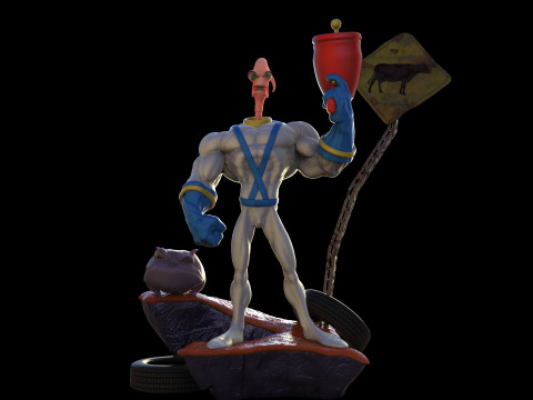 Earthworm Jim 3D-Druckmodell