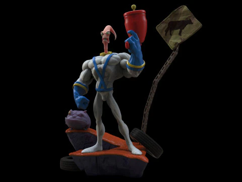Earthworm Jim 3D Print Model