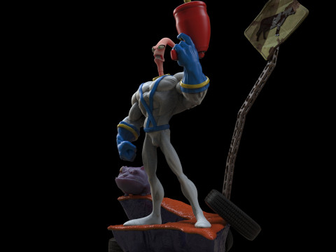 Earthworm Jim 3D-Druckmodell
