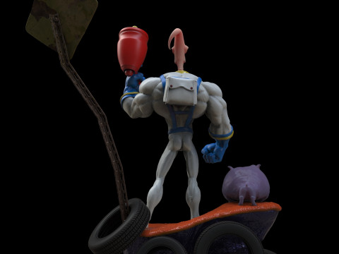 Earthworm Jim 3D-Druckmodell