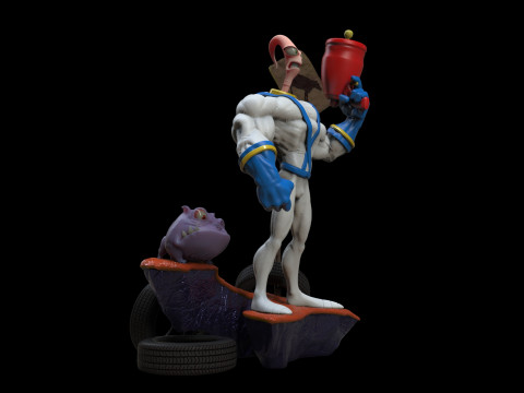 Earthworm Jim 3D-Druckmodell