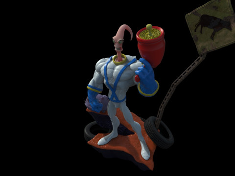 Earthworm Jim 3D-Druckmodell
