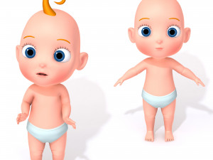 cartoon baby 3D Model