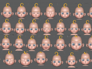 cartoon baby 3D Model