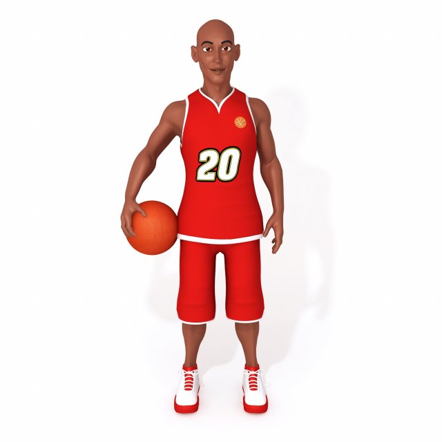 basketball player 3D Модель .c4d .max .obj .3ds .fbx .stl .blend 
