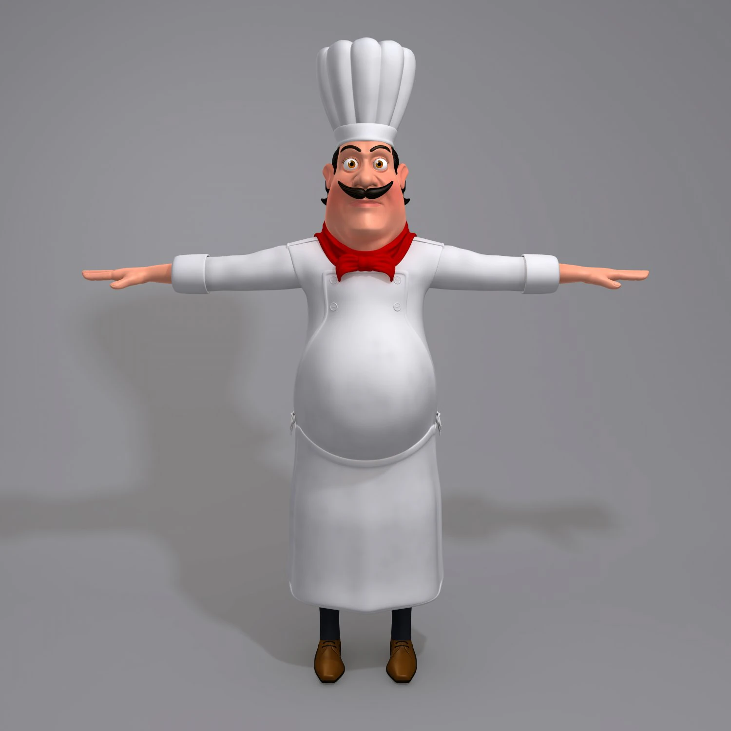 cartoon chef 3D Model .c4d .max .obj .3ds .fbx .stl .blend