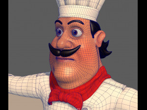 cartoon chef 3D-Modell