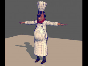 cartoon chef 3D-Modell