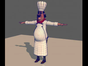 cartoon chef 3D Model