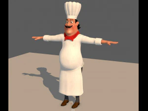 cartoon chef 3D Model